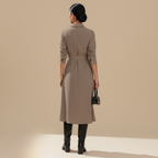 Women's Slim Single-Breasted Shirt Dress