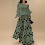 Women's Casual Print Top Pants Fashion Suit