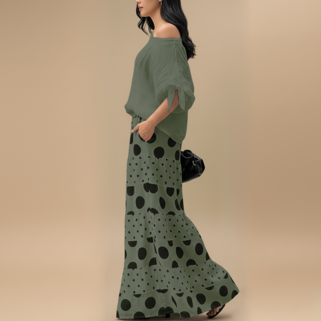 Women's Casual Print Top Pants Fashion Suit