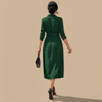 Women's Slim Single-Breasted Shirt Dress