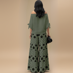 Women's Casual Print Top Pants Fashion Suit