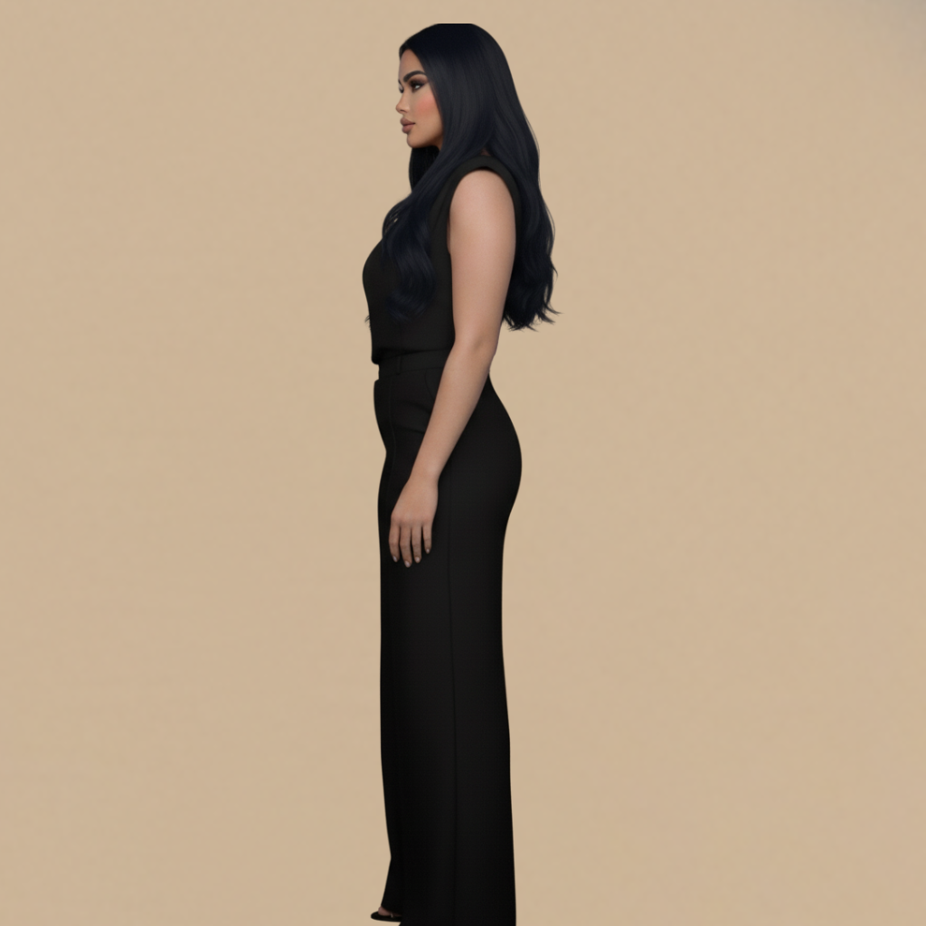 Short Top & Straight-Leg Pants Casual Women's Suit