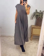 Pleated Maxi Dress