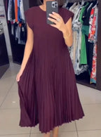 Pleated Maxi Dress