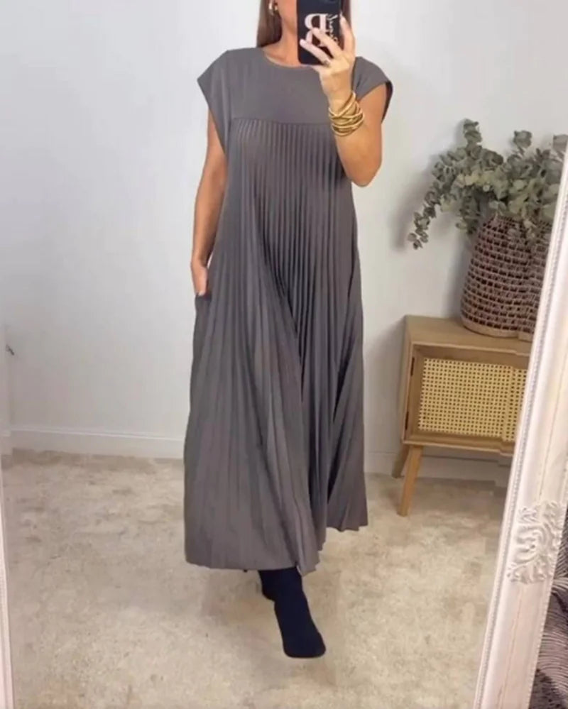 Pleated Maxi Dress