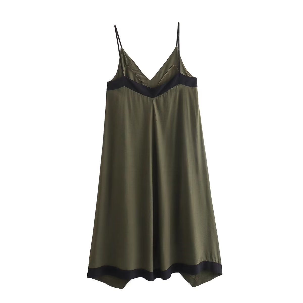 Suspender Colorblock Midi Dress