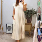 Pleated Maxi Dress