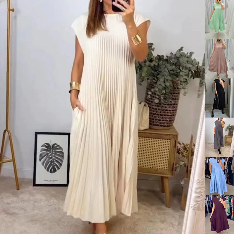 Pleated Maxi Dress