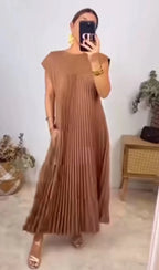 Pleated Maxi Dress